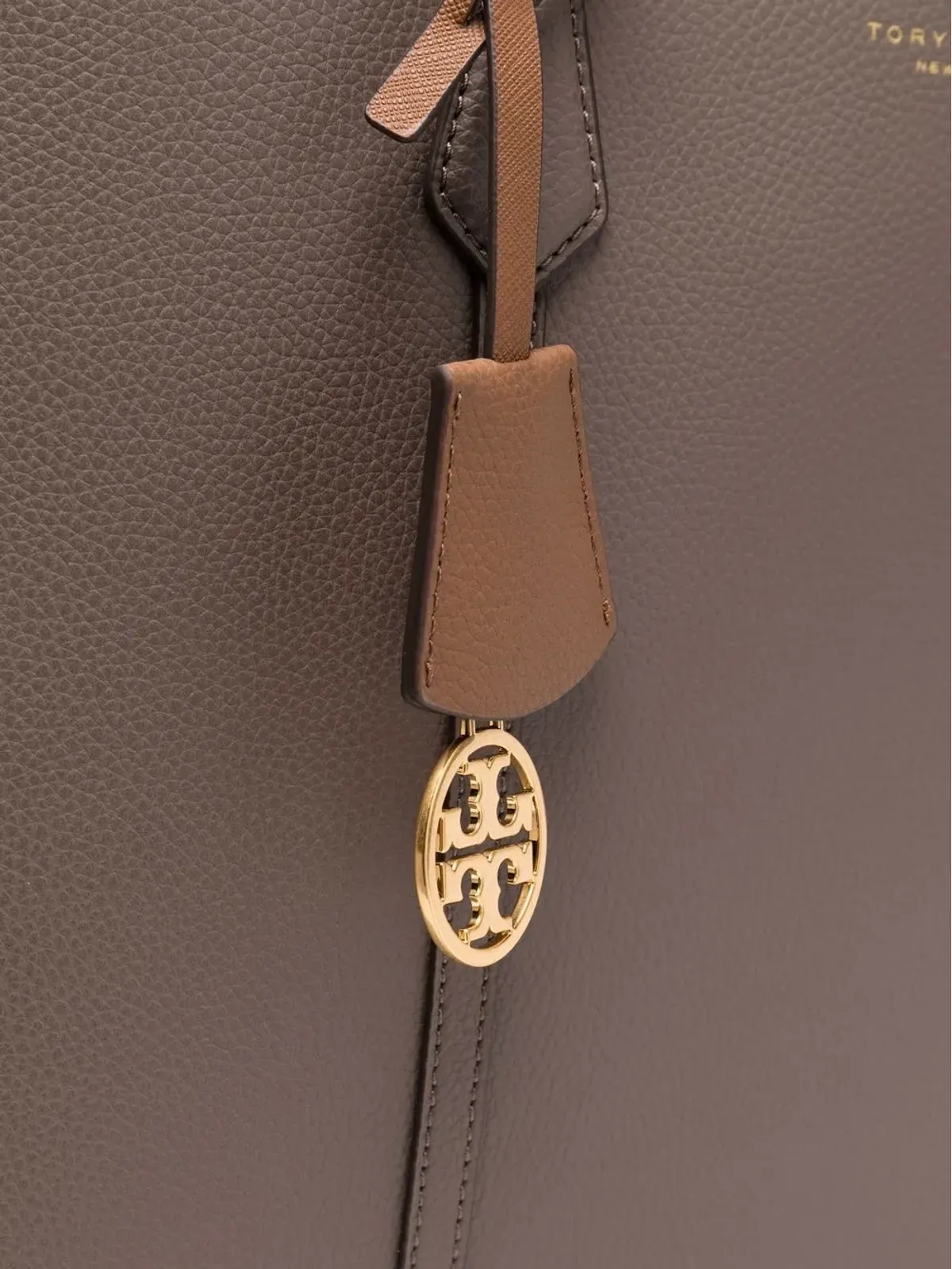 Tory Burch Perry ロゴプリント トートバッグ ブラウン - 画像4