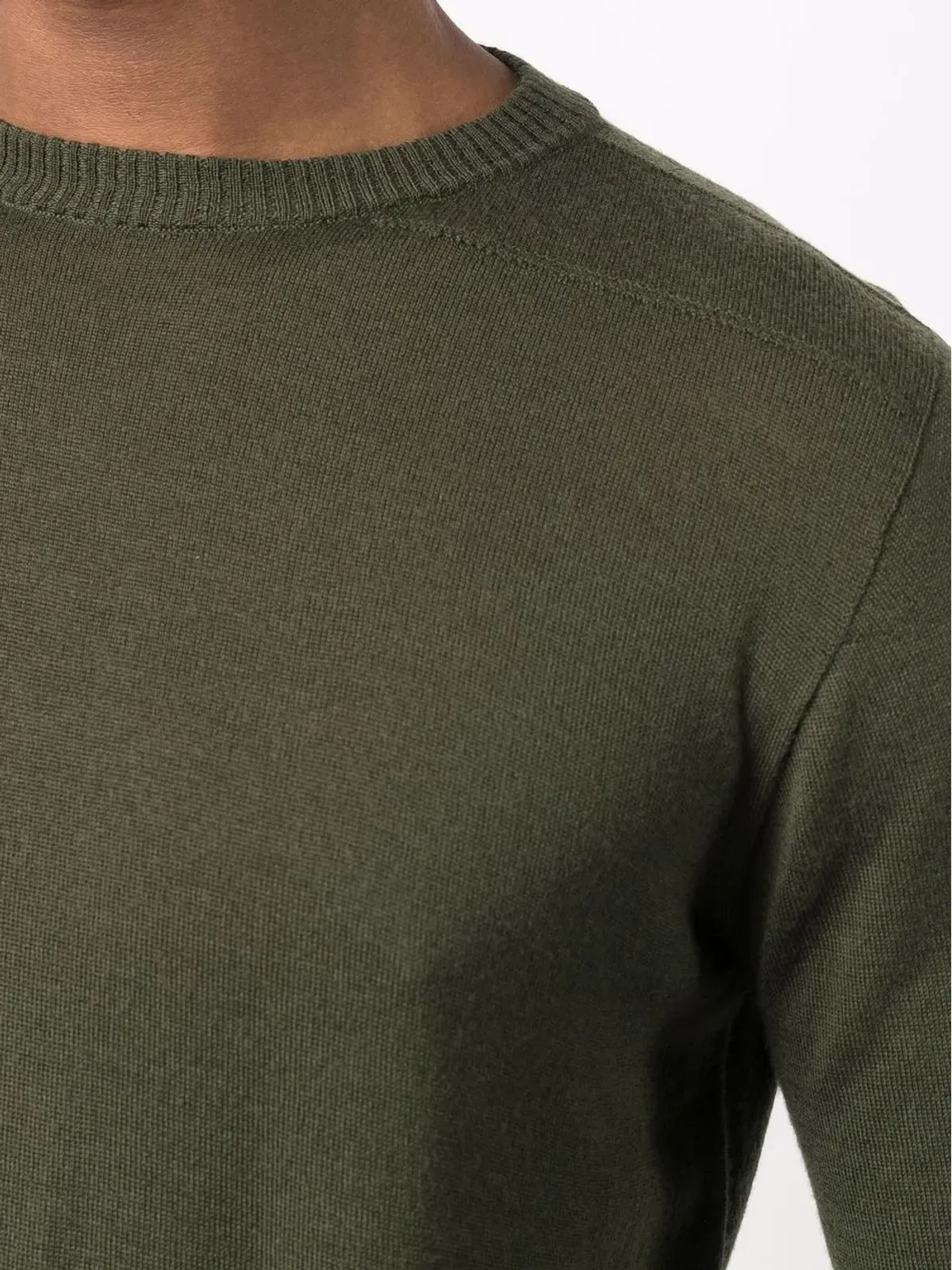 Rick Owens ファインニットウールジャンパー - グリーン - 画像5