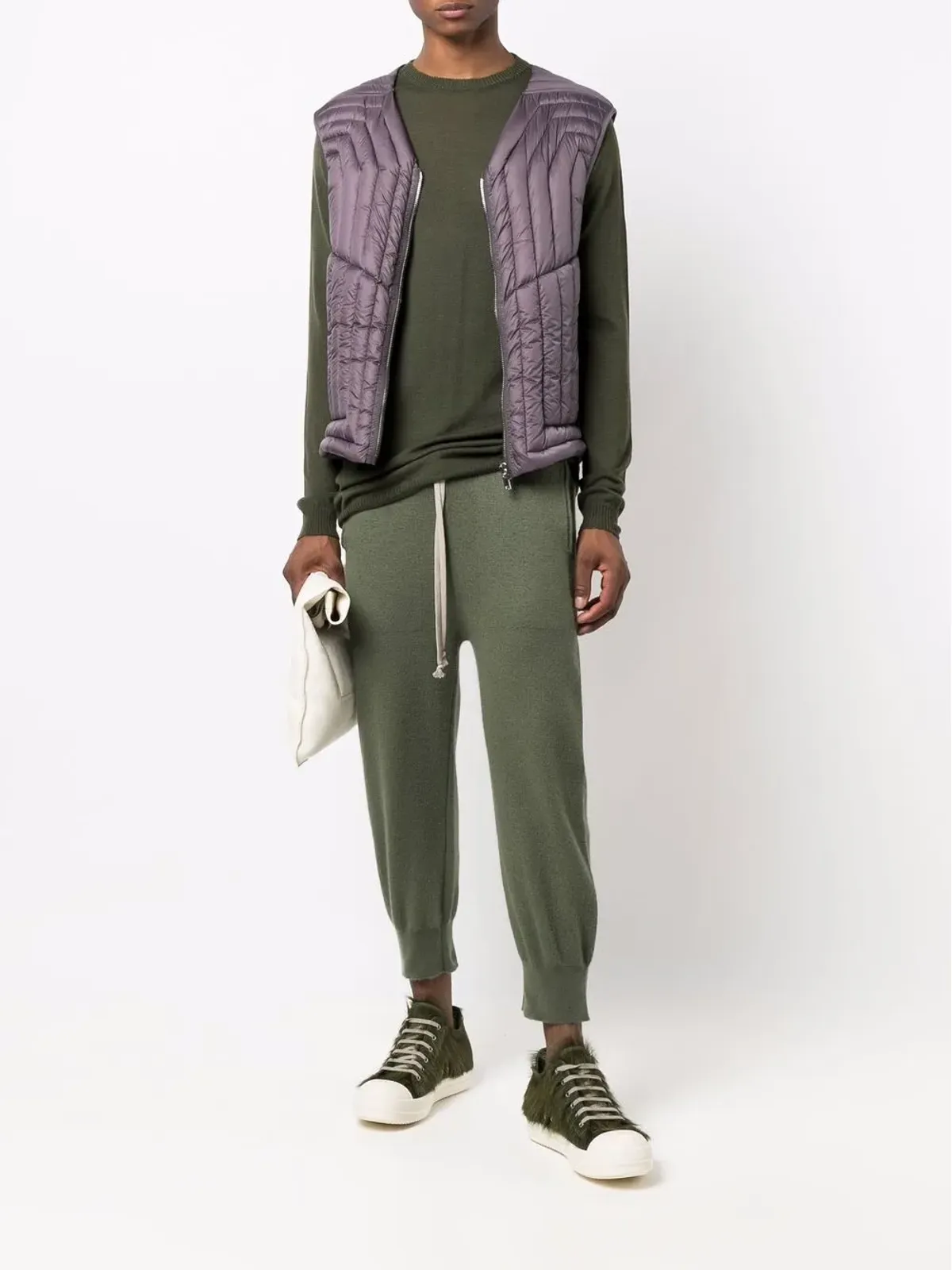 Rick Owens ファインニットウールジャンパー - グリーン - 画像2