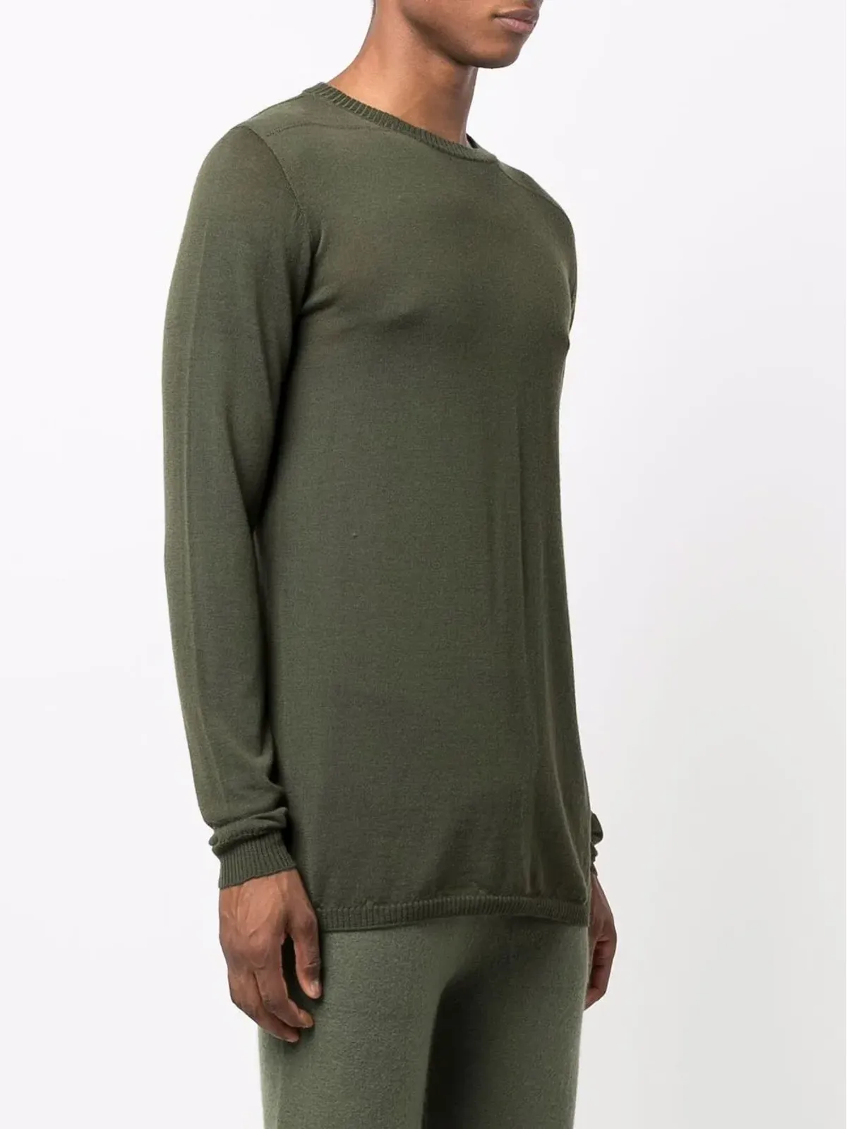 Rick Owens ファインニットウールジャンパー - グリーン - 画像3