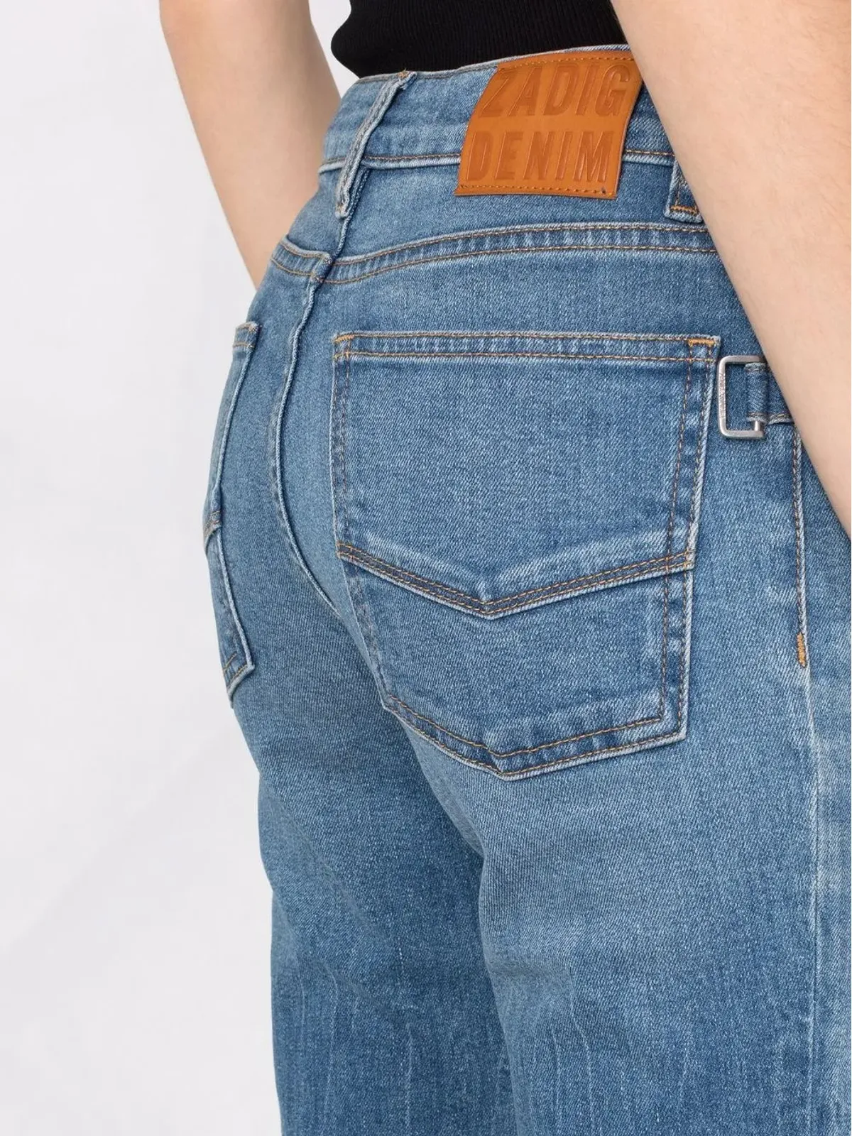 Zadig&Voltaire Ava スリムカット クロップドジーンズ - ブルー - 画像3