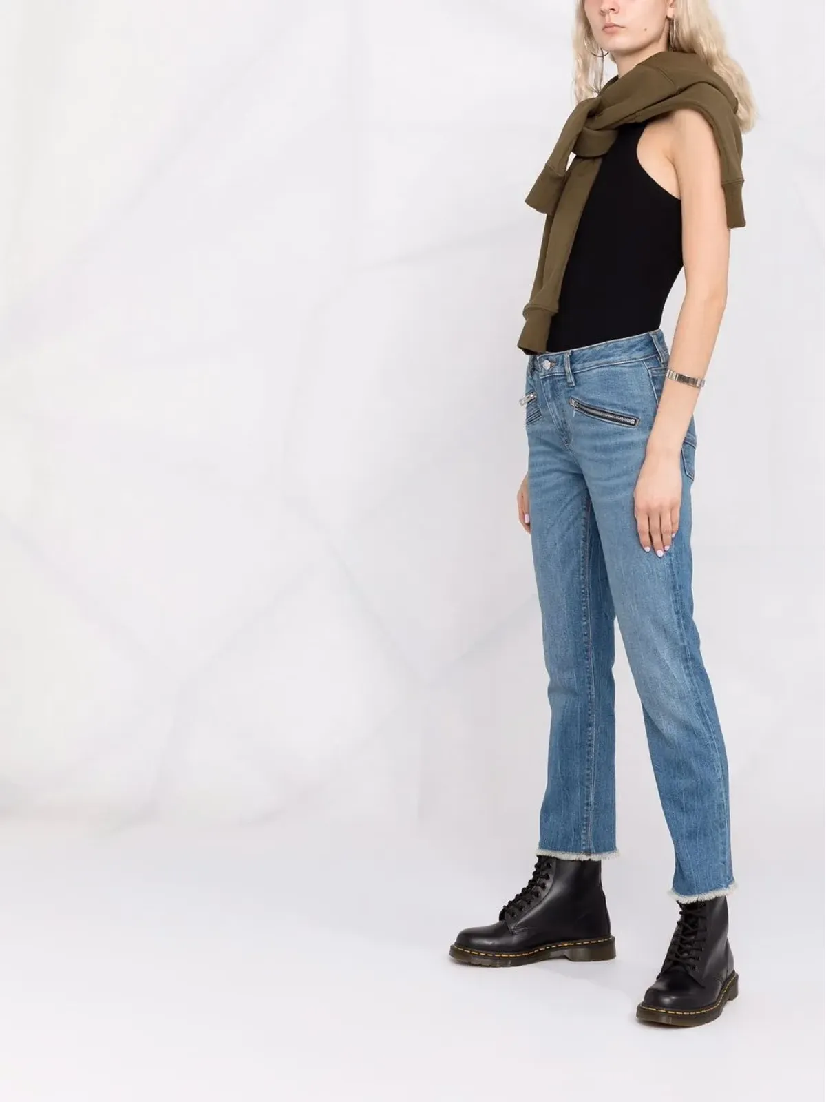Zadig&Voltaire Ava スリムカット クロップドジーンズ - ブルー - 画像4