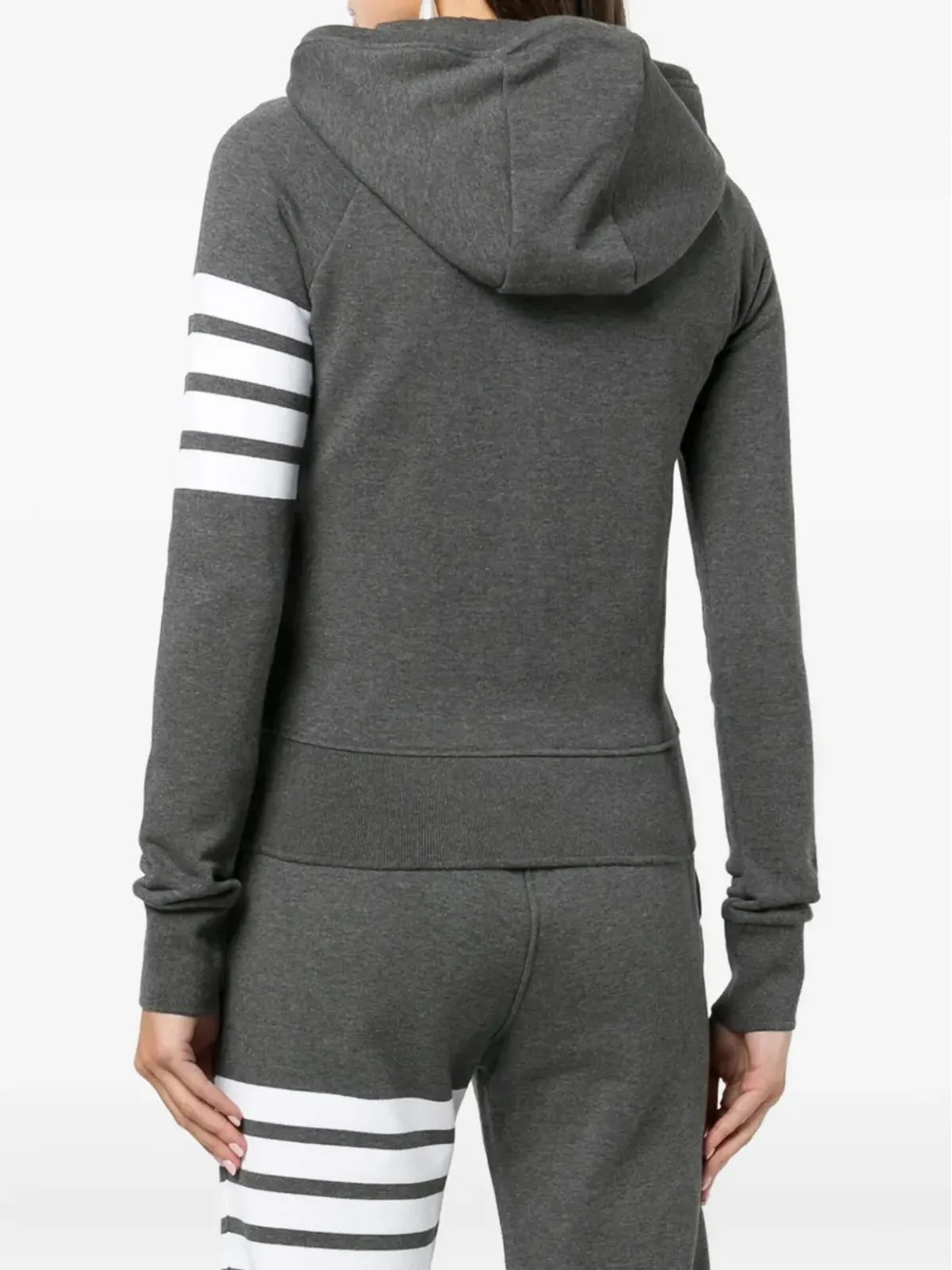 Thom Browne 4-Barストライプ ジップファスナー付きフーディ - 画像4