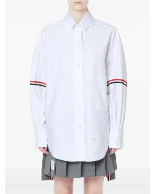 Thom Browne ボタンダウンカラー グログラン アームバンド シャツ - サムネイル2