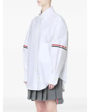 Thom Browne ボタンダウンカラー グログラン アームバンド シャツ - サムネイル3