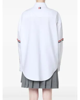 Thom Browne ボタンダウンカラー グログラン アームバンド シャツ - サムネイル4