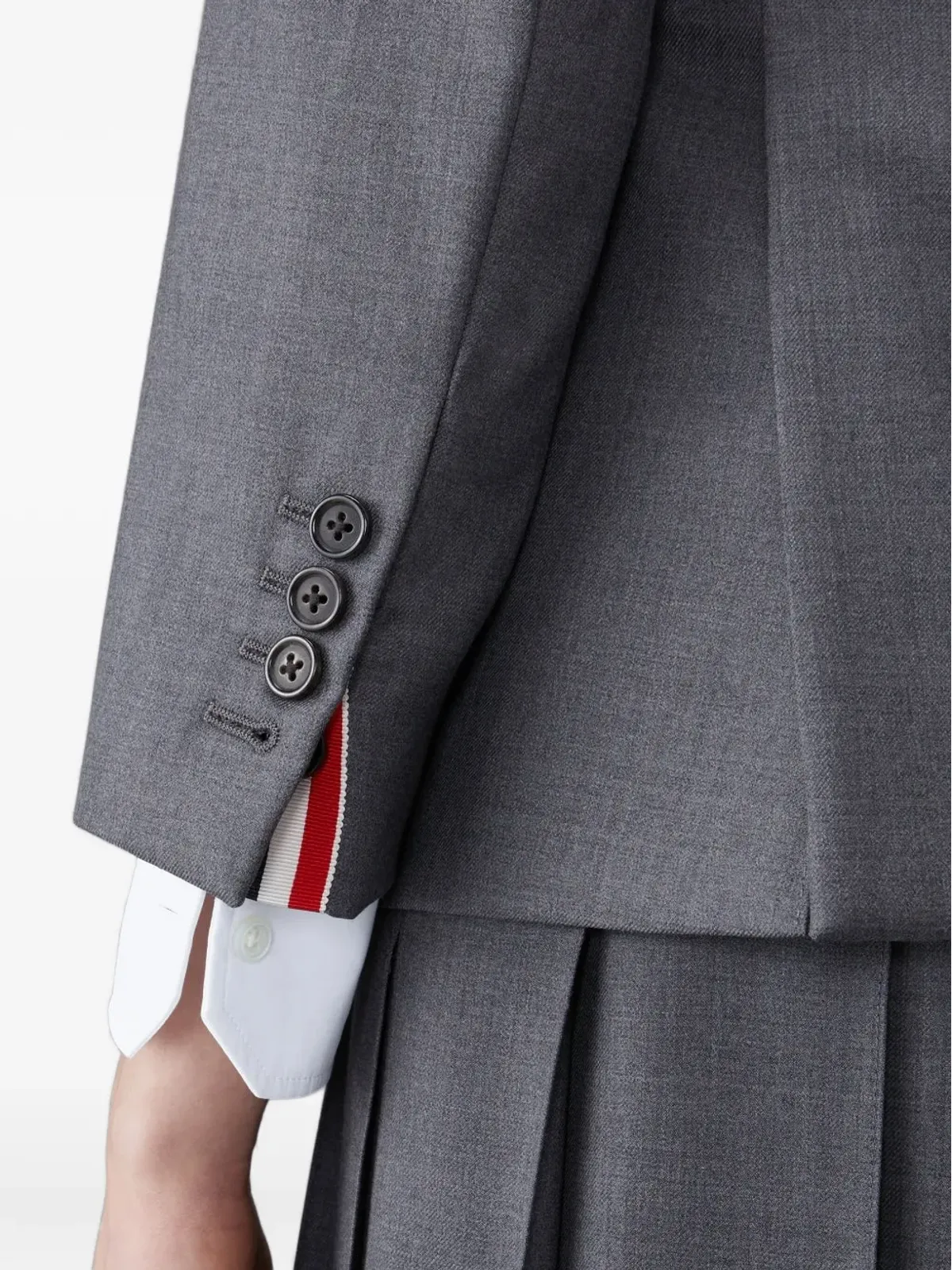 Thom Browne プリーツ入りウールジャケット - 画像4