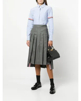 Thom Browne グログランアームバンド付き長袖オックスフォードシャツ - ブルー - サムネイル2