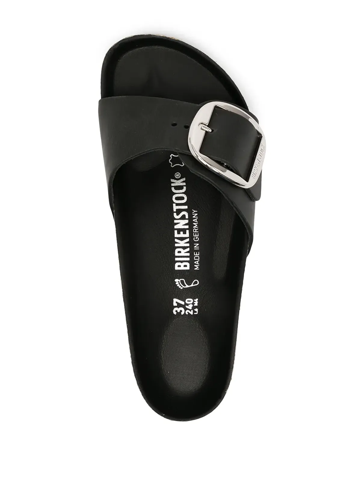 Birkenstock マドリッド ビッグバックル レザーサンダル - ブラック - 画像4