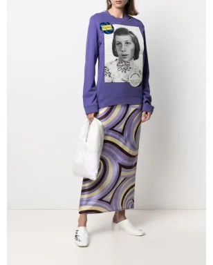 Raf Simons 紫色の写真プリントスウェットシャツ - サムネイル2