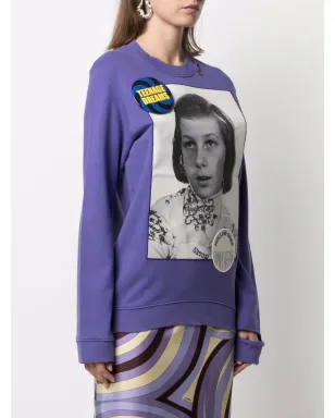Raf Simons 紫色の写真プリントスウェットシャツ - サムネイル3