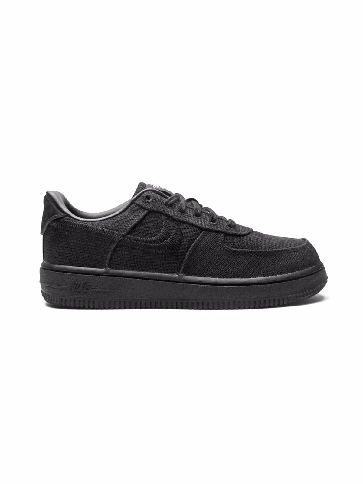 Nike Kids x Stussy Force 1 ブラック スニーカー - 画像2