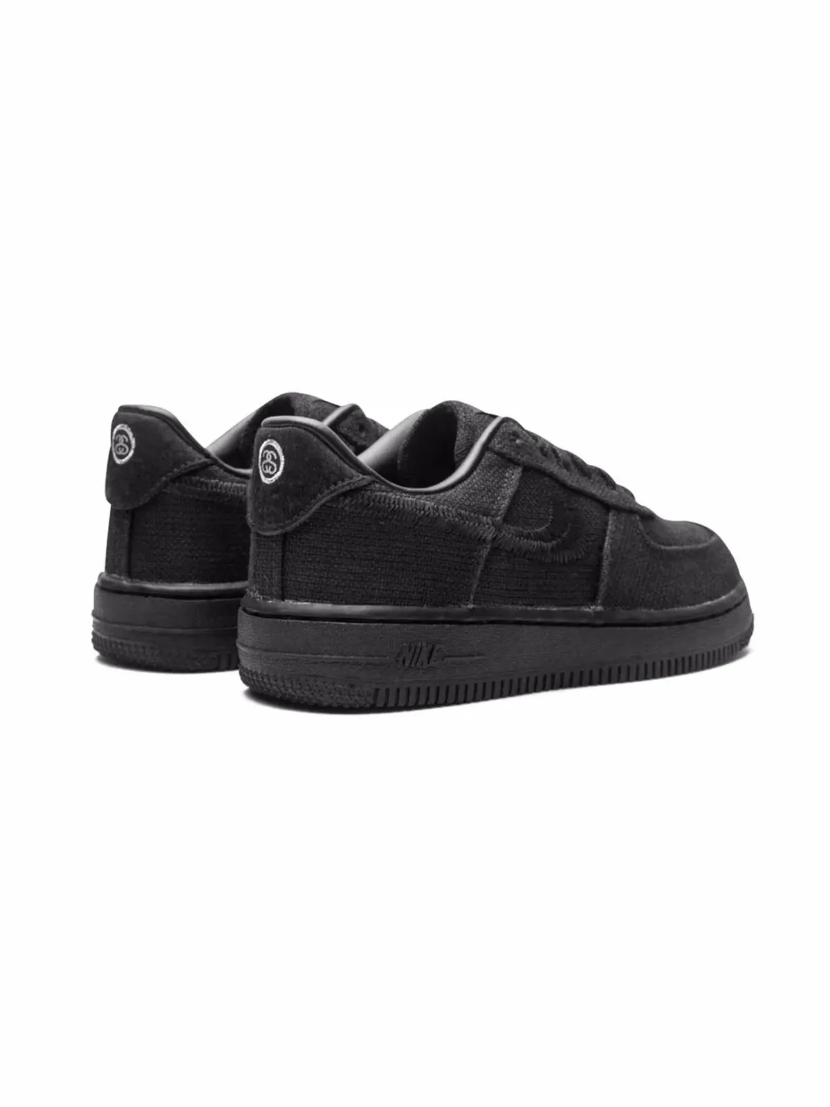 Nike Kids x Stussy Force 1 ブラック スニーカー - 画像3
