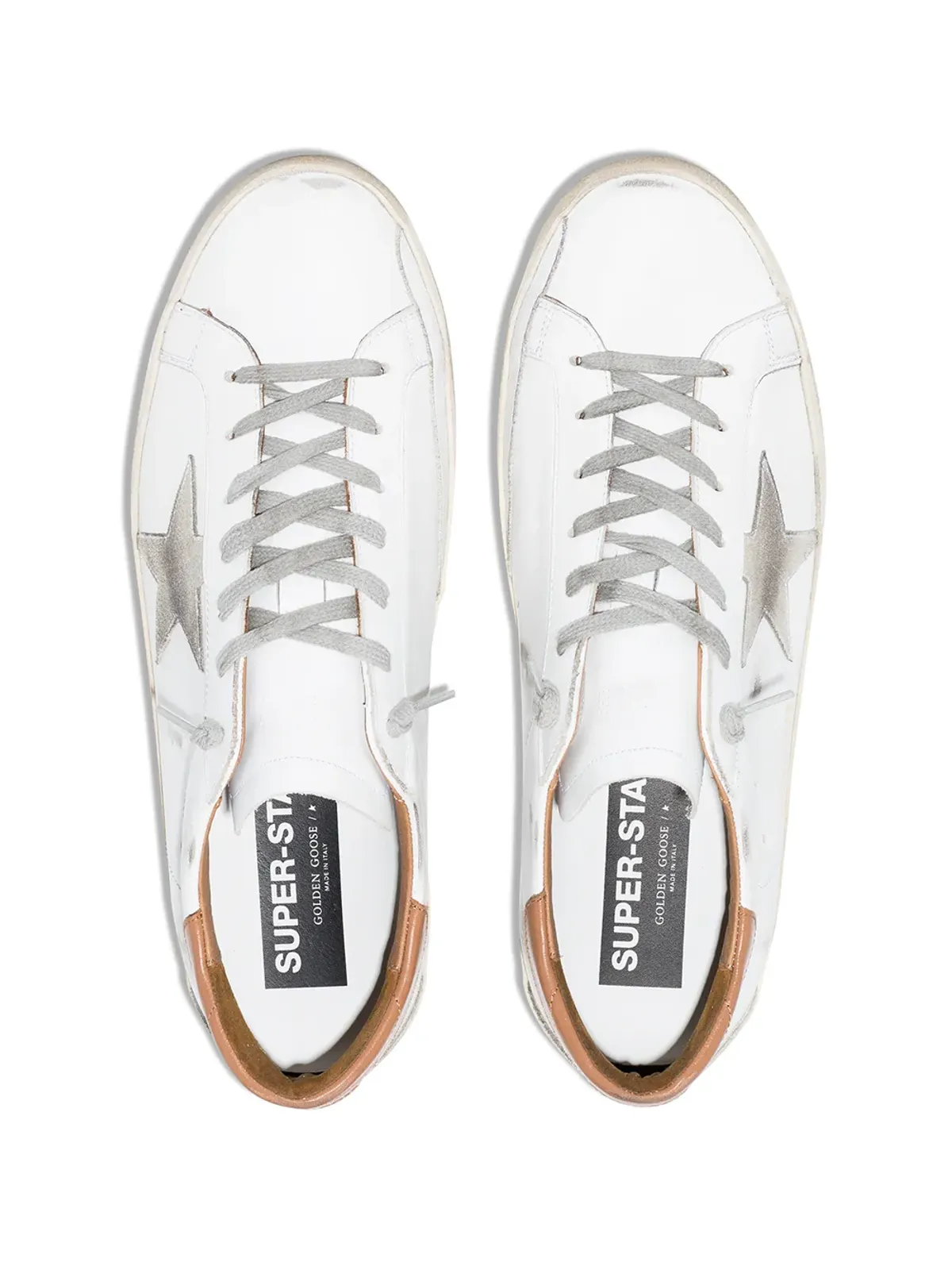 Golden Goose スーパースター ロー・トップ レザー スニーカー - ホワイト - 画像4