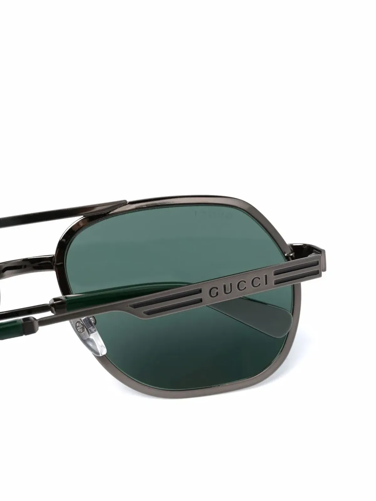 Gucci Eyewear pilot-frame tinted sunglasses - Grey - 画像3