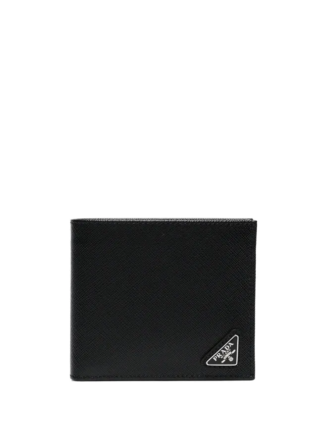 Prada Prada 三角ロゴ・二つ折り財布 - ブラックの商品画像