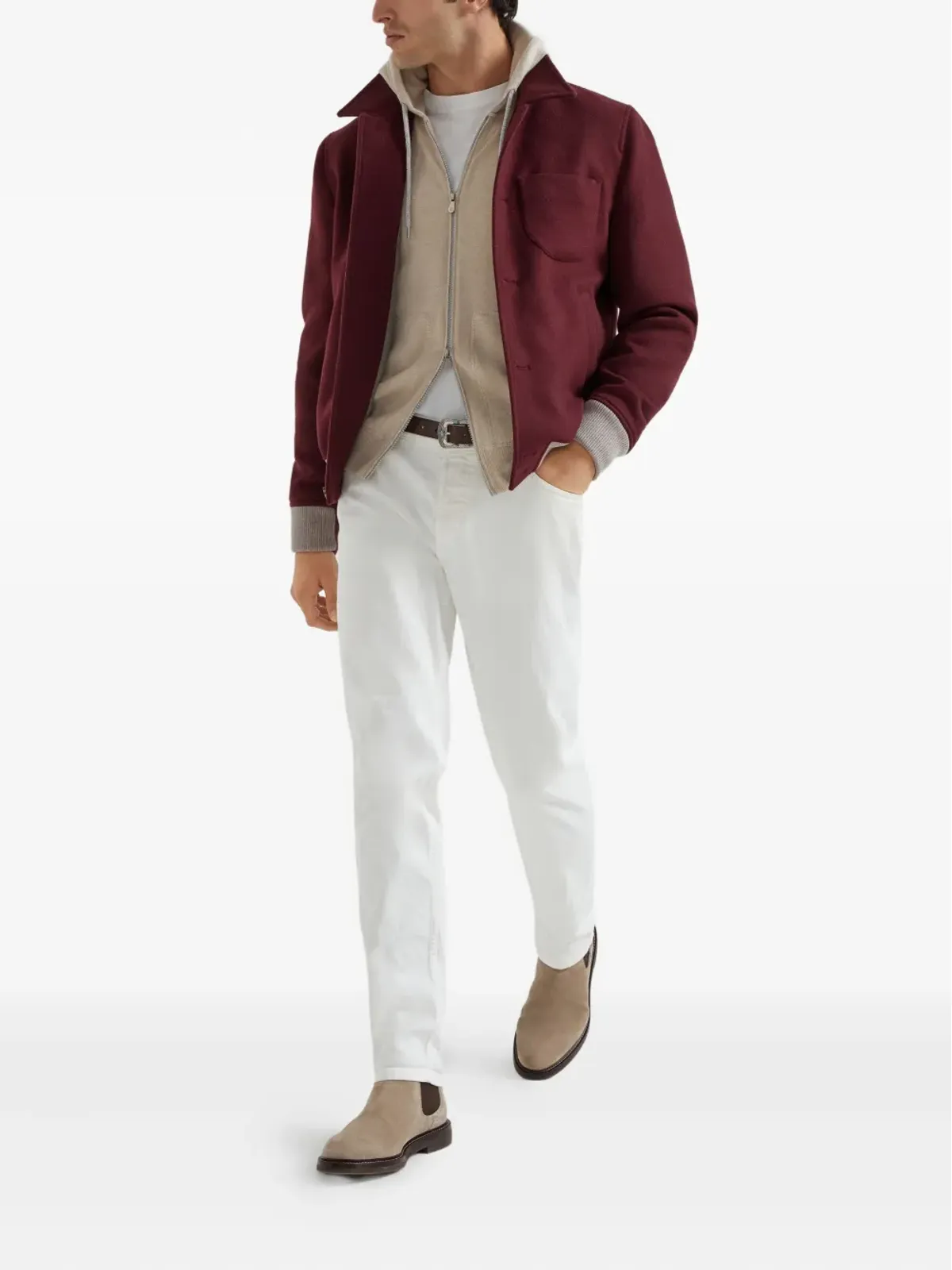 Brunello Cucinelli ジップアップ カシミヤ フーディ - 画像2