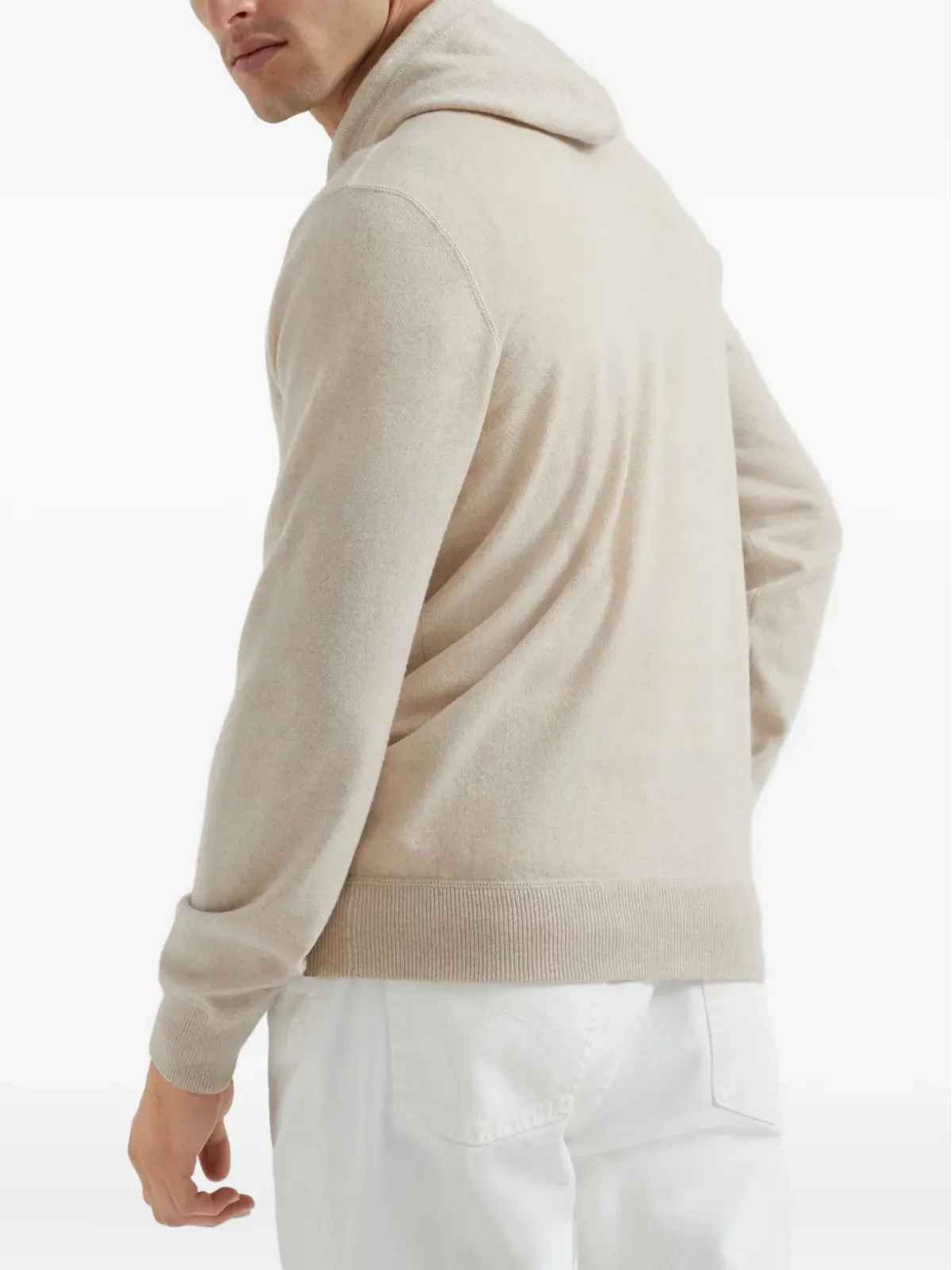 Brunello Cucinelli ジップアップ カシミヤ フーディ - 画像4