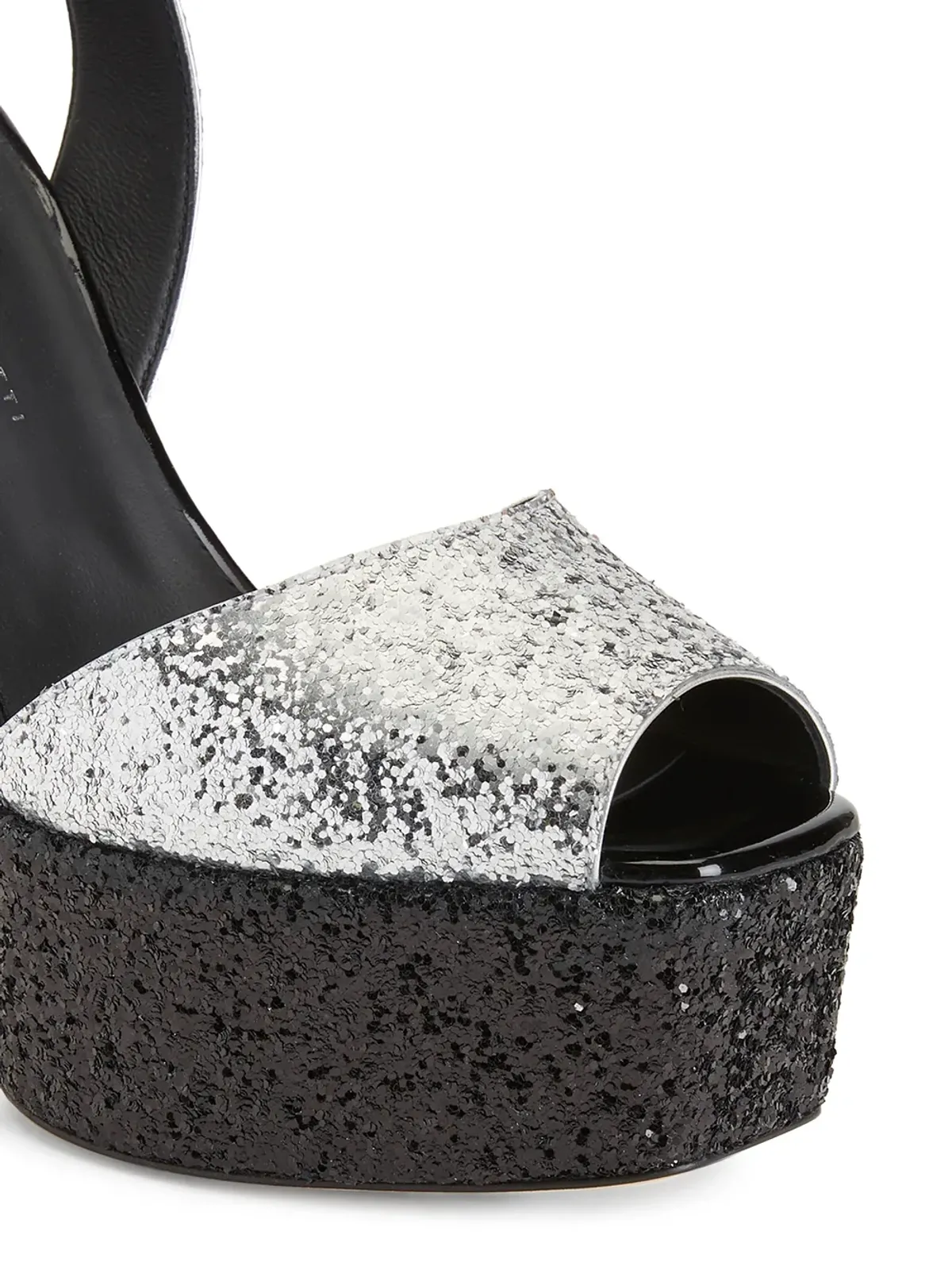 Giuseppe Zanotti ベティ グリッター プラットフォームソール サンダル - シルバー - 画像4