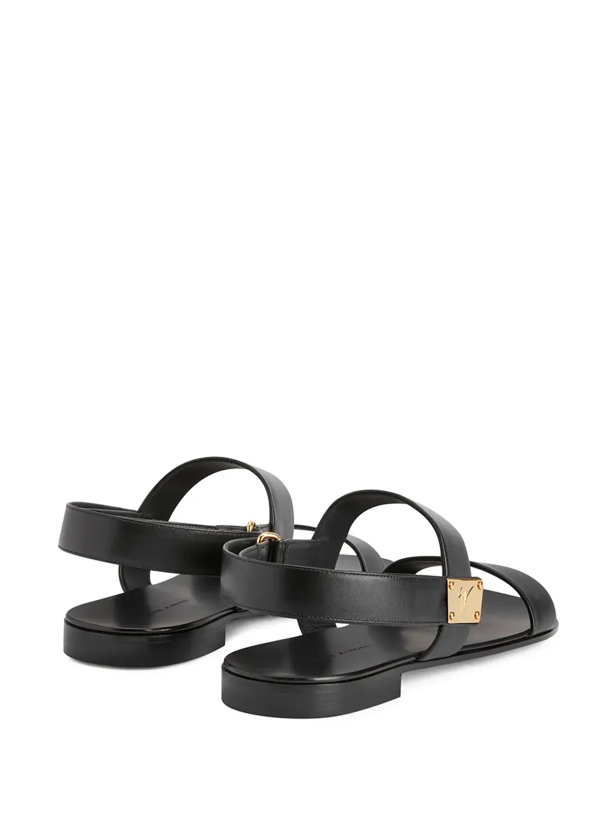 Giuseppe Zanotti Shaun ロゴプレートサンダル - 画像3