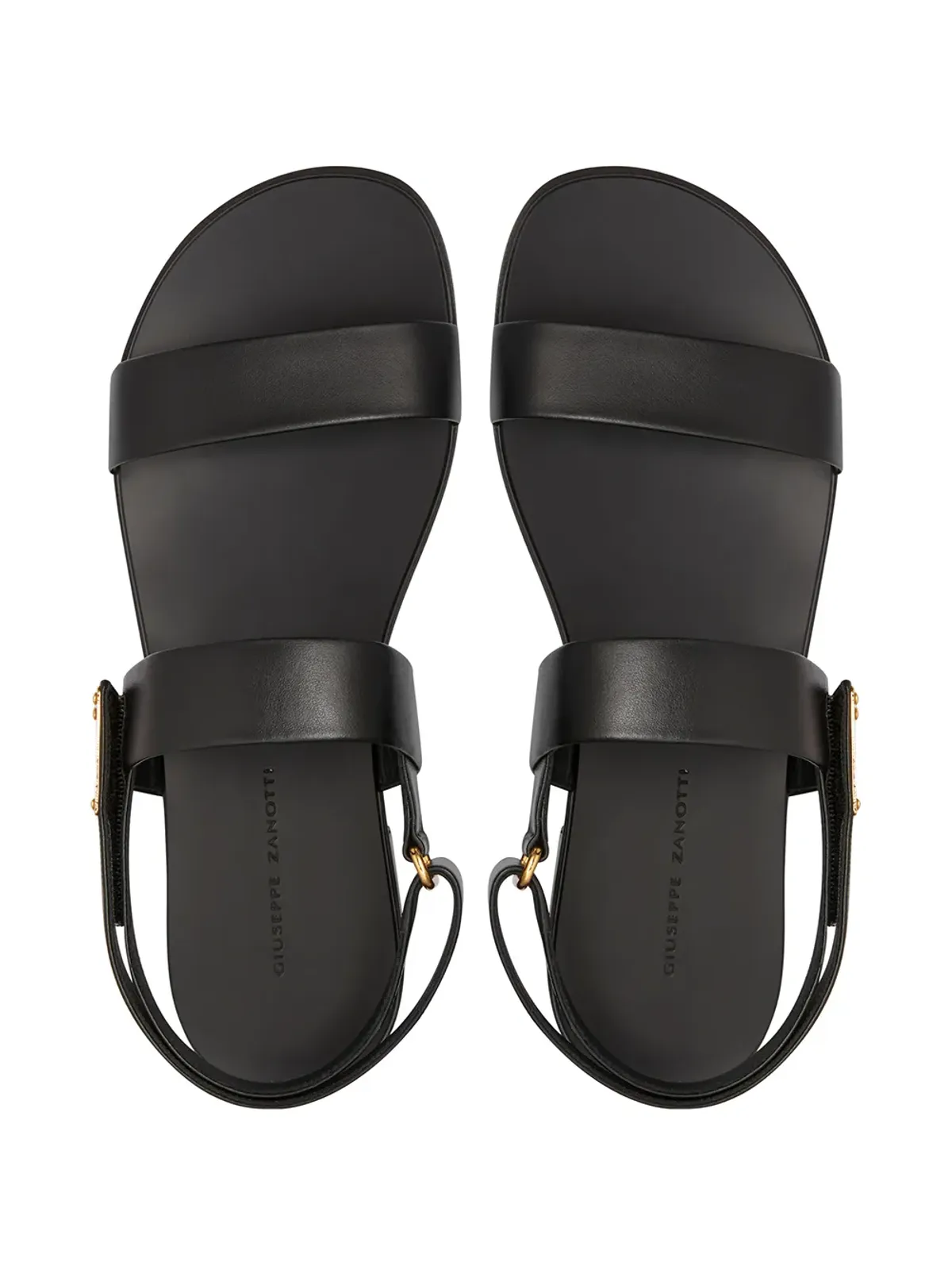 Giuseppe Zanotti Shaun ロゴプレートサンダル - 画像4