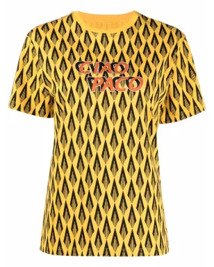 Rabanne Ciao Paco print T-shirt - Yellow - サムネイル1