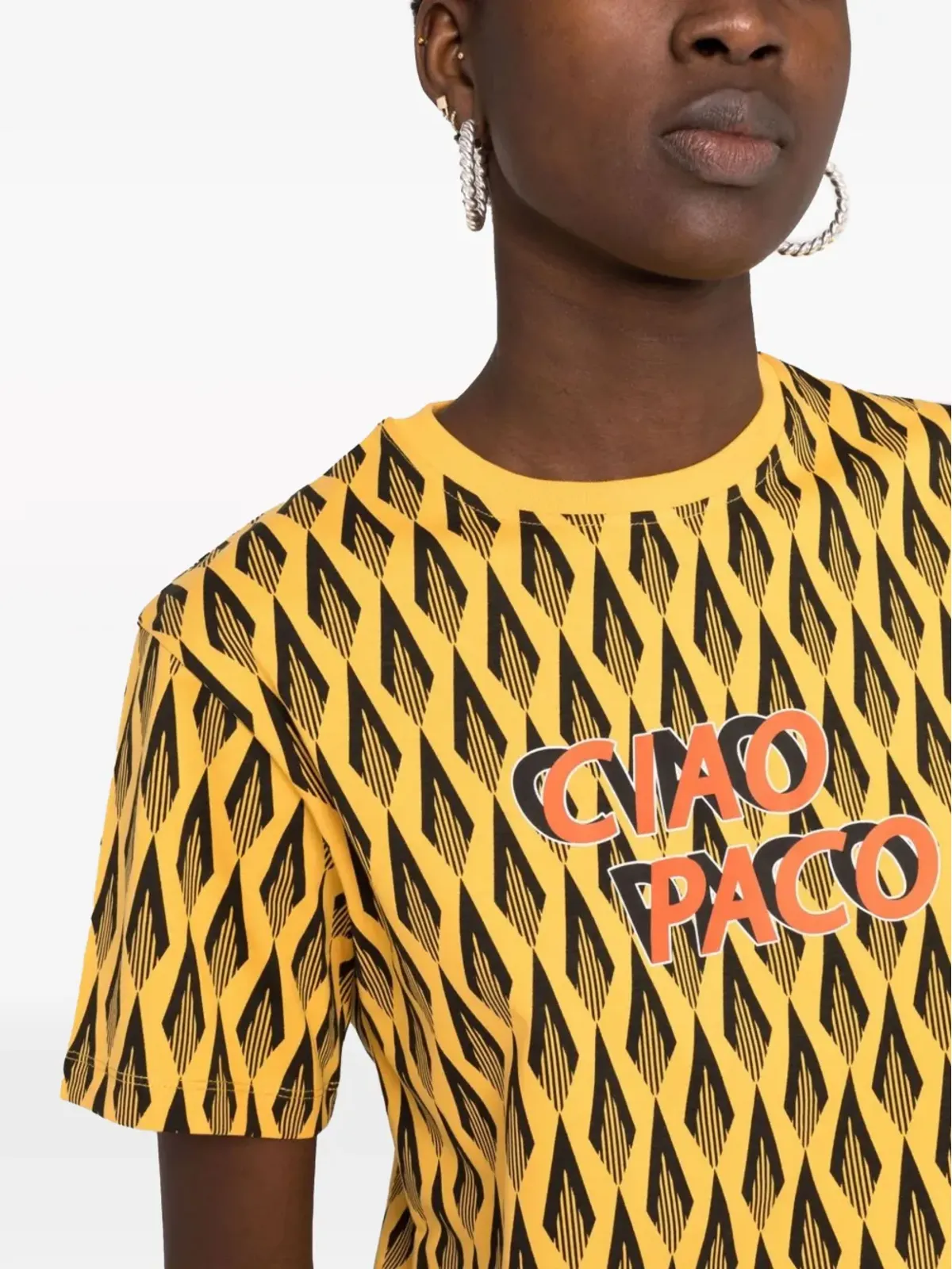 Rabanne Ciao Paco print T-shirt - Yellow - 画像5