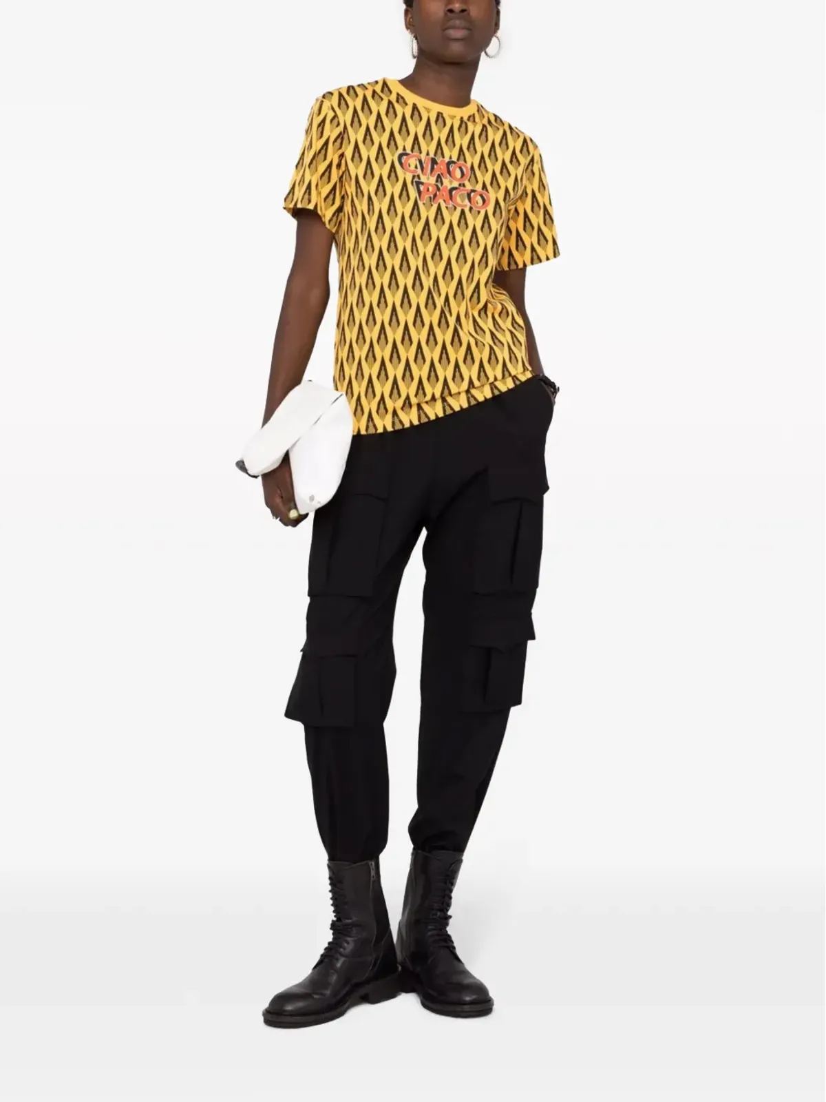 Rabanne Ciao Paco print T-shirt - Yellow - 画像2