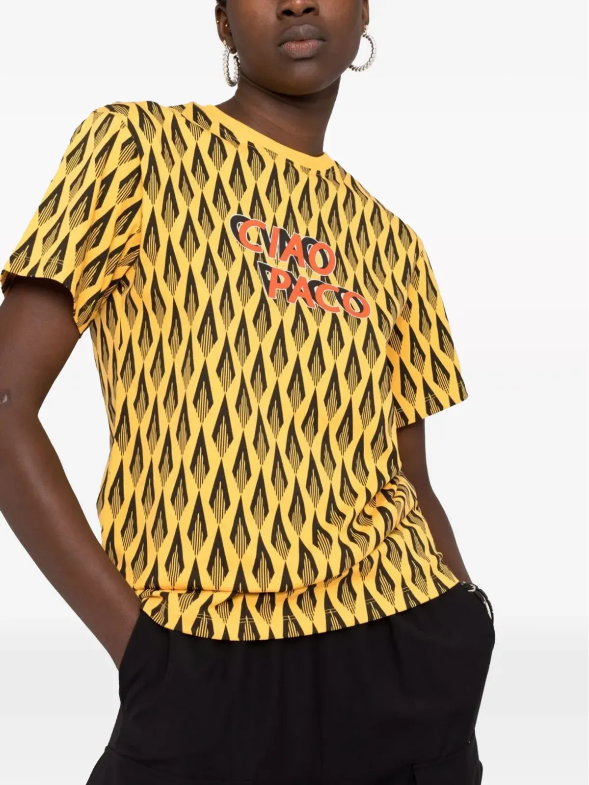 Rabanne Ciao Paco print T-shirt - Yellow - 画像3