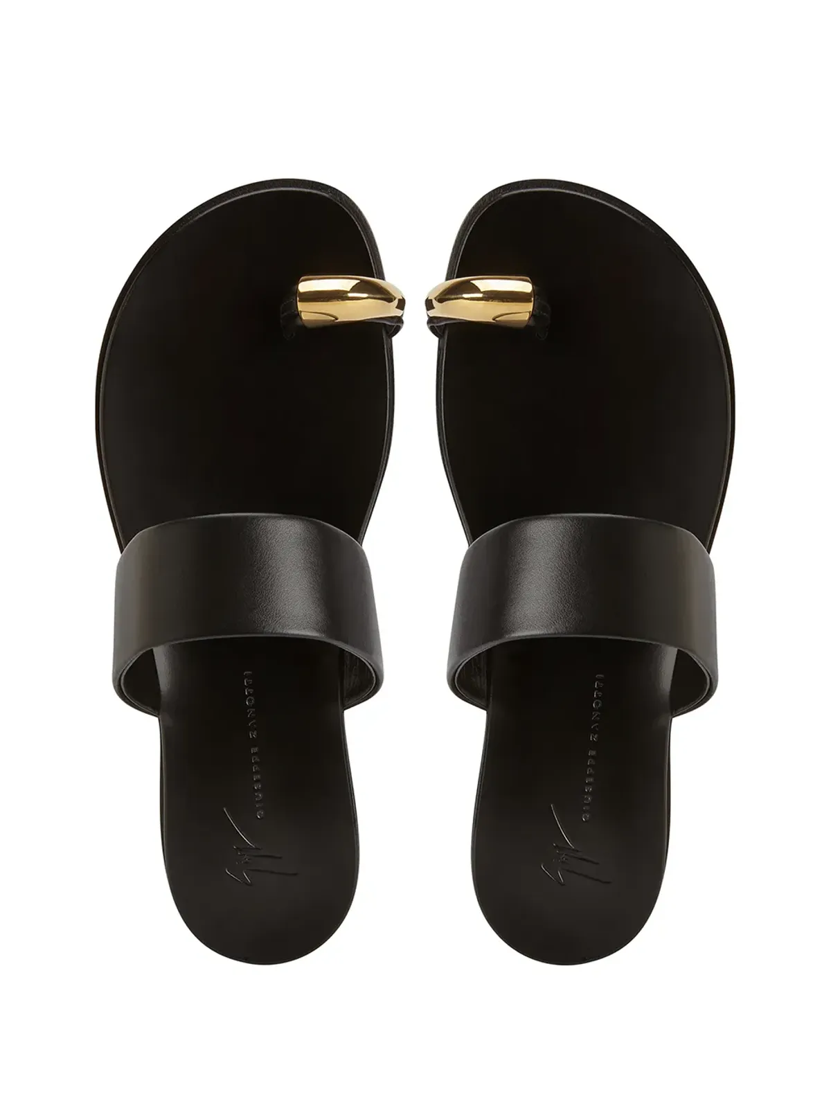 Giuseppe Zanotti ノーバート レザー トゥーループ サンダル - 画像4
