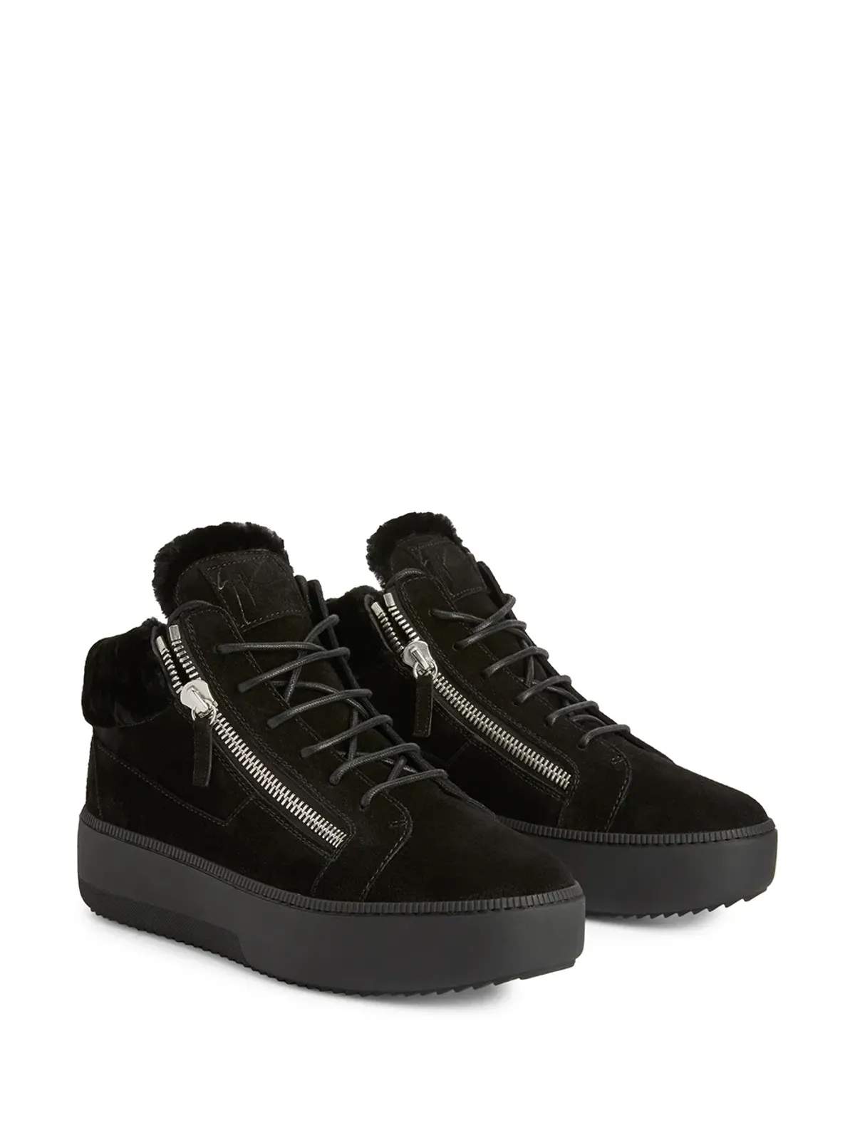 Giuseppe Zanotti クリス スエード プラットフォーム スニーカー - 画像2