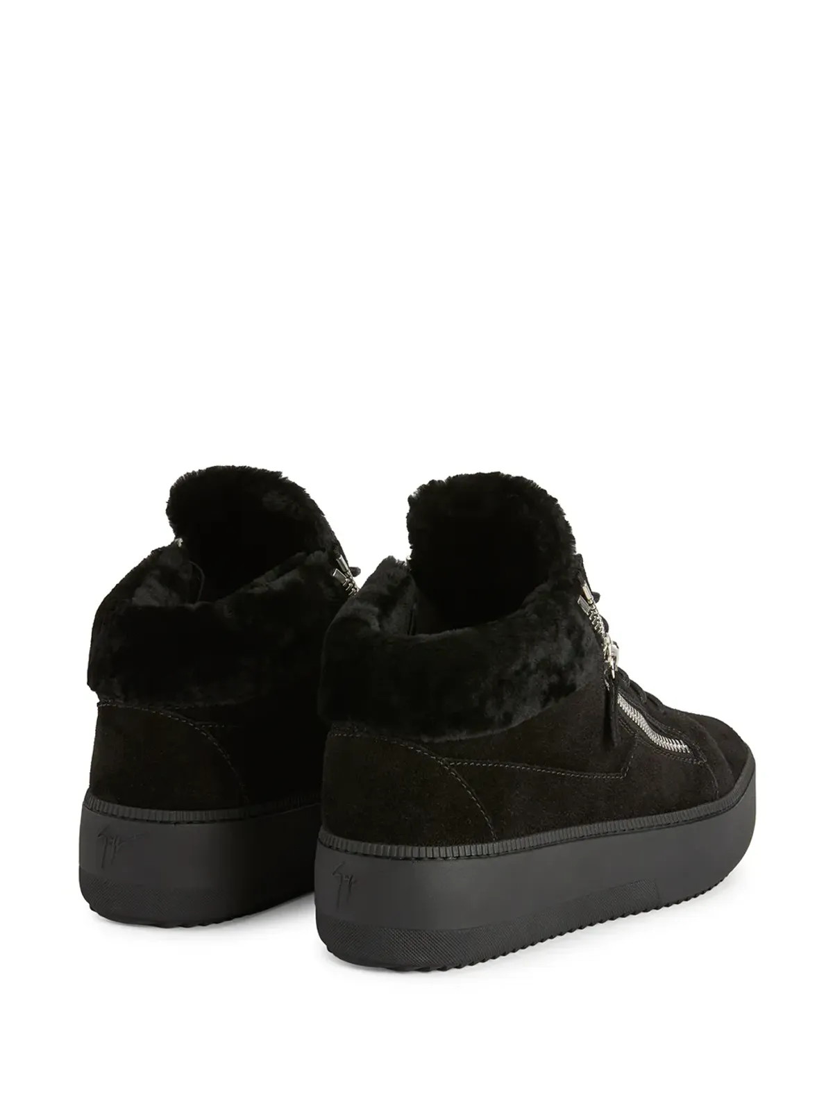 Giuseppe Zanotti クリス スエード プラットフォーム スニーカー - 画像3