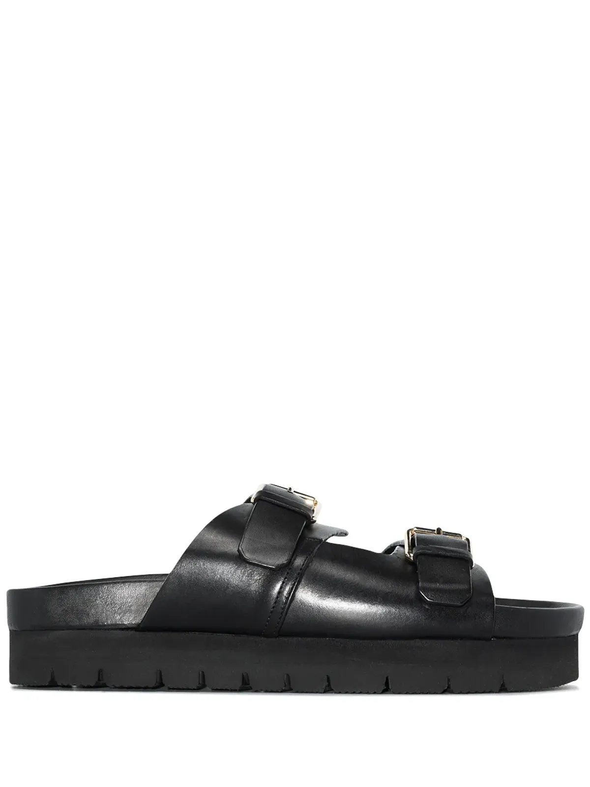 Grenson Flora フラットフォームサンダル ブラック - 画像1