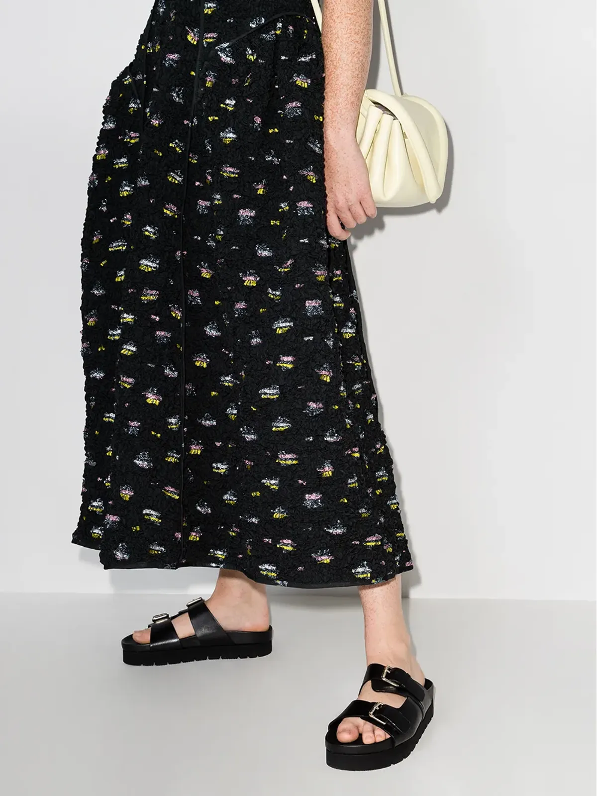 Grenson Flora フラットフォームサンダル ブラック - 画像3