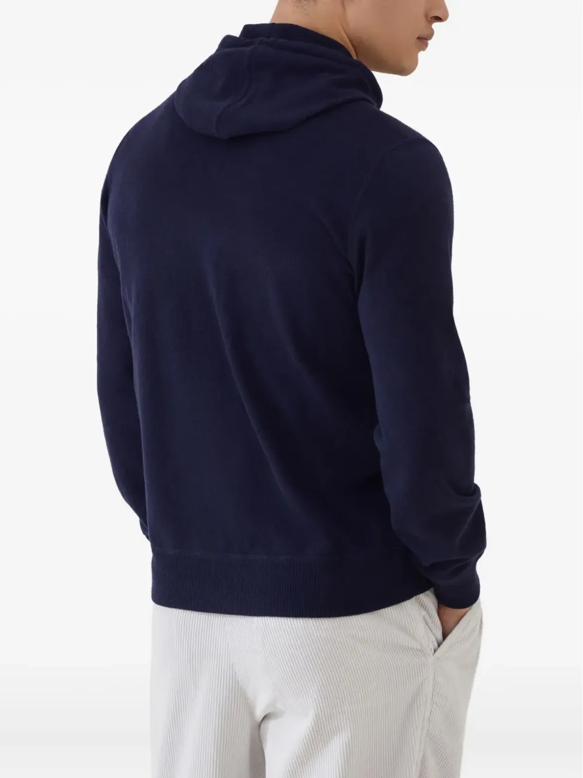 Brunello Cucinelli ドローコード付きジップアップカシミヤフーディ - 画像4