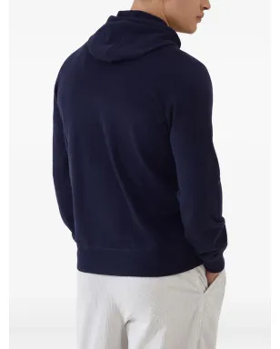 Brunello Cucinelli ドローコード付きジップアップカシミヤフーディ - サムネイル4
