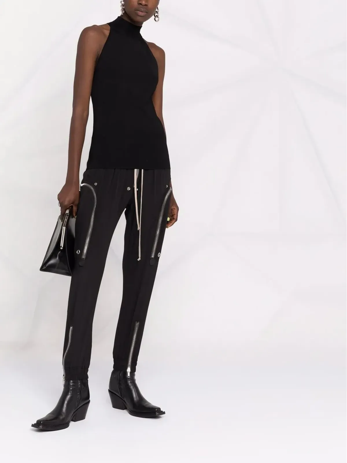 Givenchy ジップディテール ノースリーブトップ ブラック - 画像2