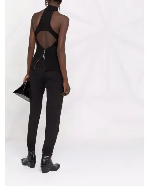 Givenchy ジップディテール ノースリーブトップ ブラック - サムネイル4
