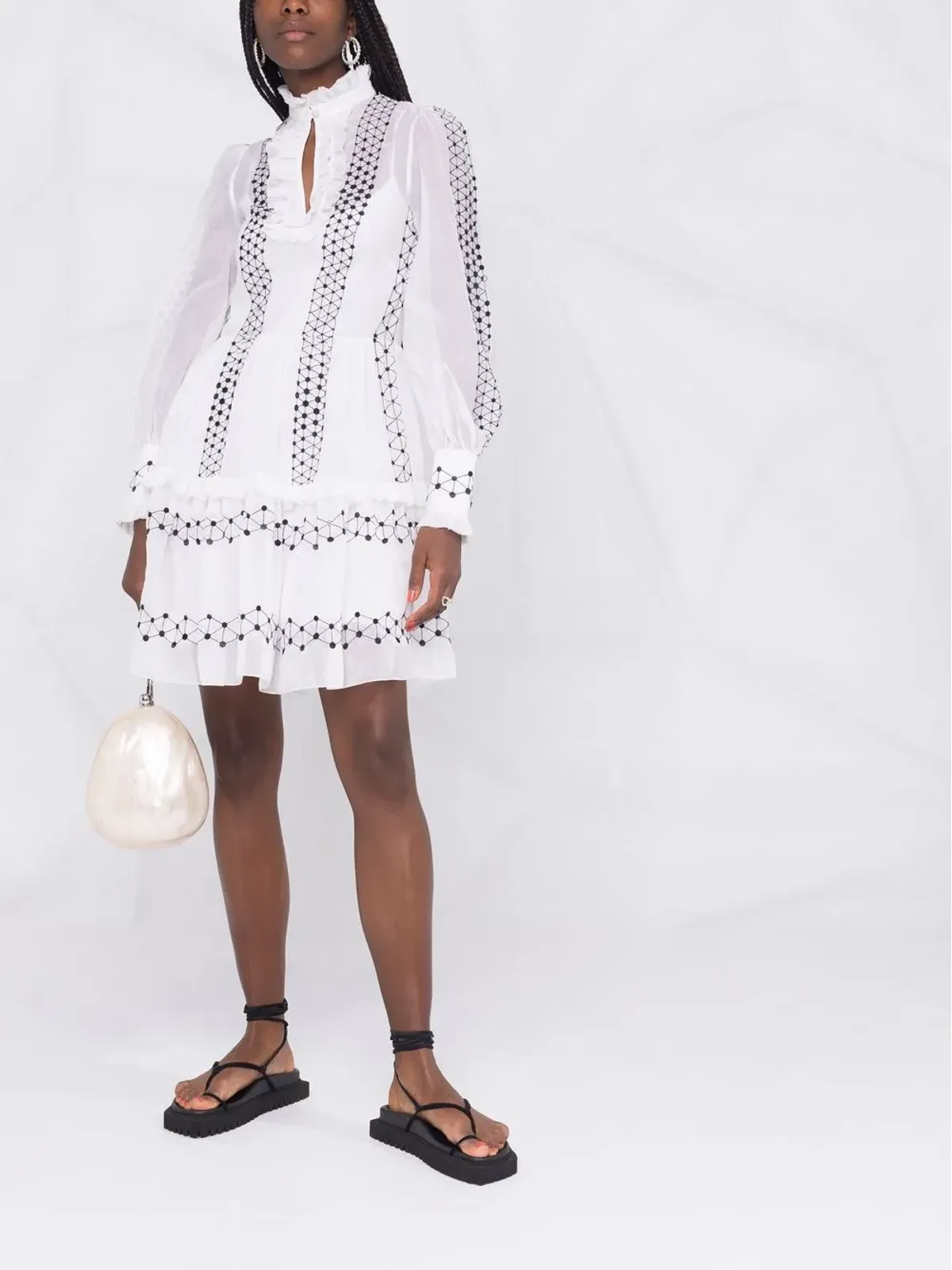Temperley London Robin ロングスリーブ ミニドレス - 画像2