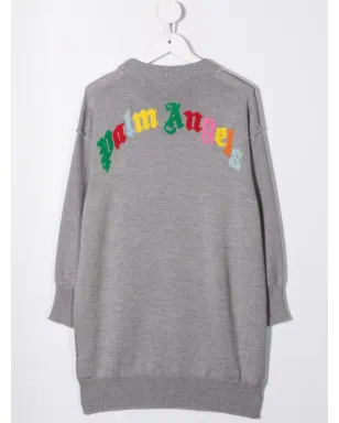 Palm Angels Kids インターシャニット ロゴドレス - サムネイル2