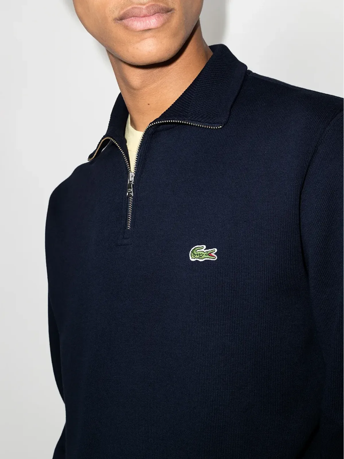 Lacoste ロゴ刺繍ハイネック スウェットシャツ - 画像4