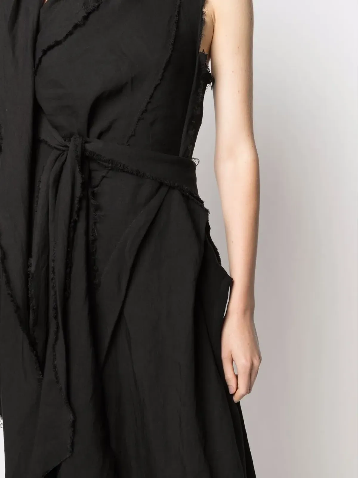 Yohji Yamamoto アシンメトリック ドレープ マキシドレス - 画像5