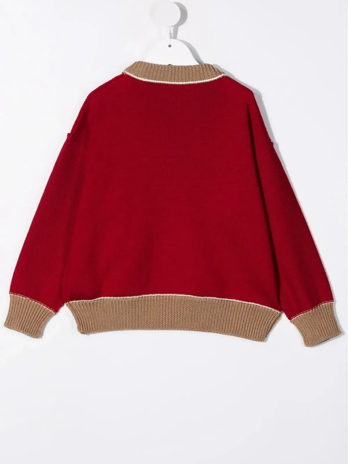 Palm Angels Kids テディベアモチーフ インターシャ編みジャンパー - 画像2