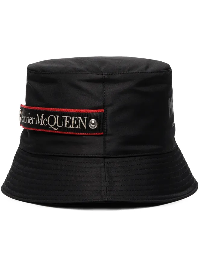 Alexander McQueen Alexander McQueen グラフィティロゴ バケットハット - ブラックの商品画像