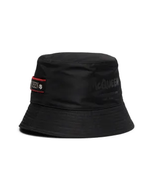 Alexander McQueen グラフィティロゴ バケットハット - ブラック - サムネイル3