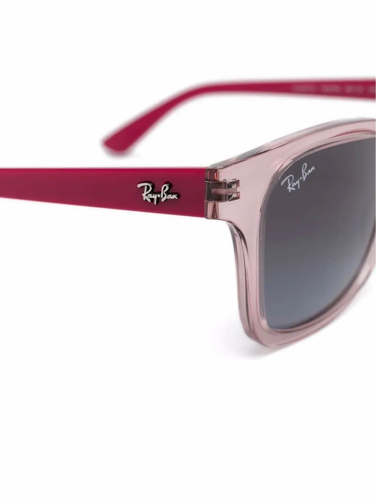 RAY-BAN JUNIOR 透明スクエアフレームサングラス - ピンク - 画像2