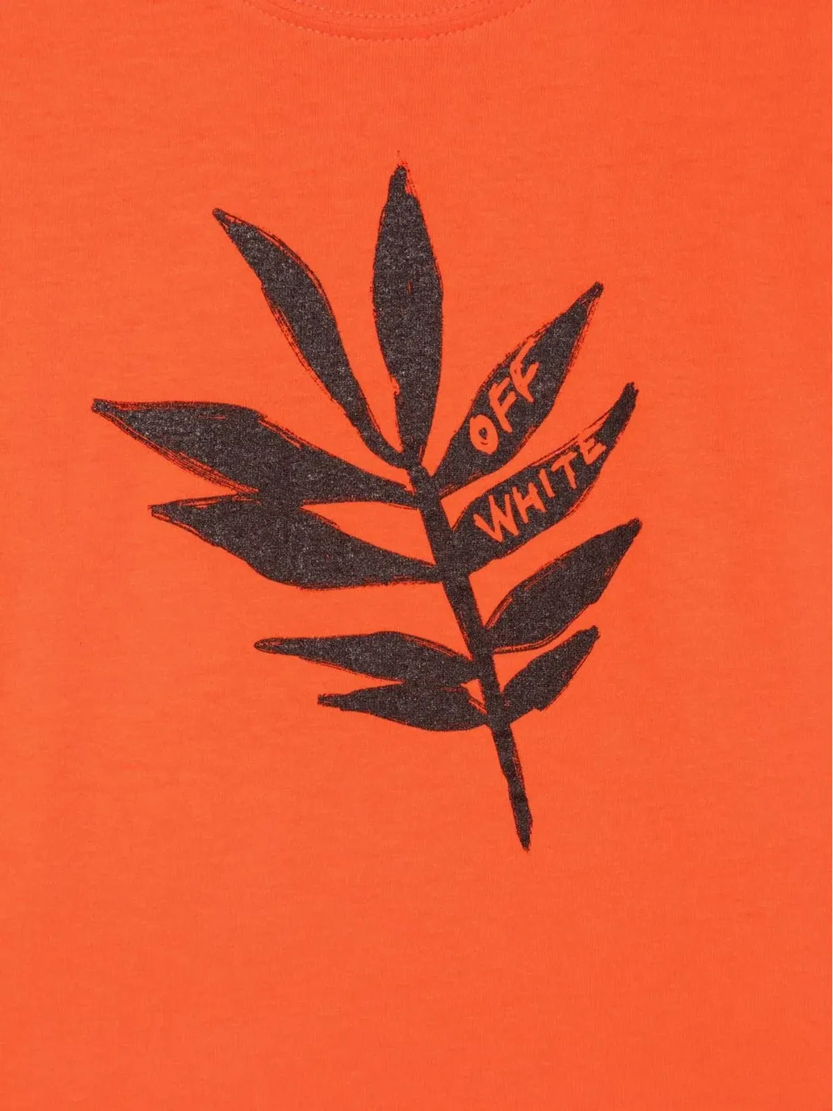 Off-White Kids リーフモチーフ コットン Tシャツ - 画像3