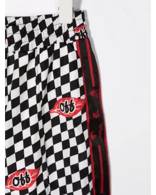 Off-White Kids チェスボード柄トラックパンツ - サムネイル3