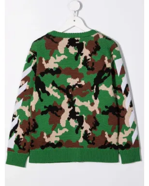 Off-White Kids カモフラージュ柄カーディガン - サムネイル2