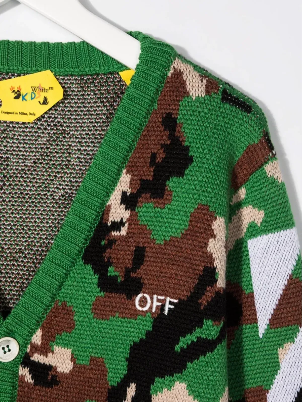 Off-White Kids カモフラージュ柄カーディガン - 画像3